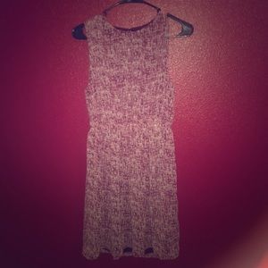 High collard Maroon mini dress